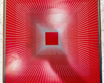 Reinhold Visuals Richard Anuszkiewicz Primary Hue Poster Lithograph Print Deimer