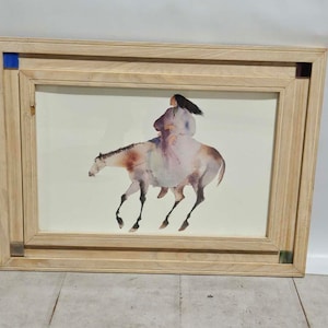 Vtg framed Carol Grigg “song to mother moon&quot; gango print lithograph nice!