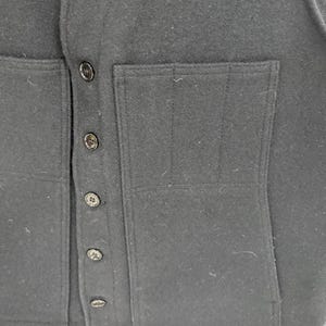 Filson Mackinaw virgin wool vest black 48 handwarmer pockets slotted style 20 bh image 3