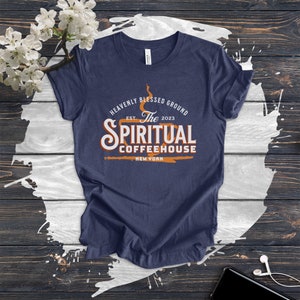 Unisex Heavenly Blessed Spiritual Coffeehouse Short Sleeve Tee