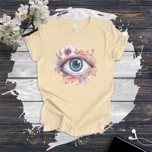 Unisex Eye Flower Soul 1 Short Sleeve Tee