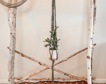 Macrame Plant Hanger “Sage”, Rustic, Boho, Indoor Plants, Patio Decor, Paracord, Plant Mom, Plant Lover, Macrame Decor