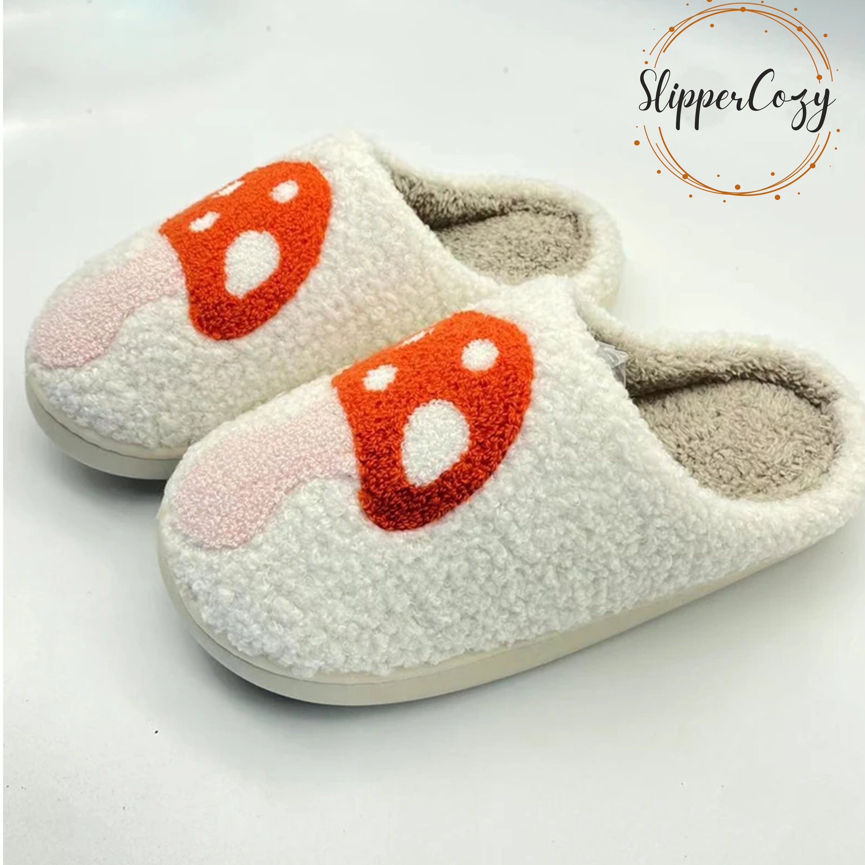 Super Mario Bros Mushroom Slippers Soft Plush Adults Unisex Shoes Xmas Gift  28cm | eBay