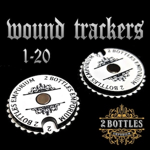 20 Count Wound Trackers for Board Games and Wargaming