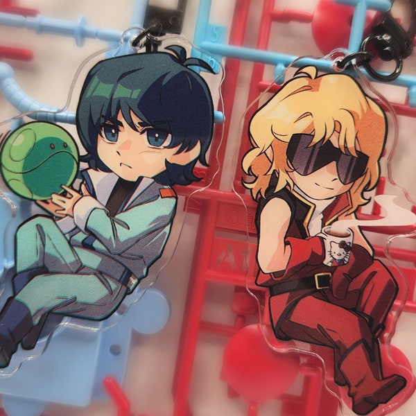 Zeta Gundam Acrylic Charms 3.5" | Kamille Bidan, Quattro Bajeena