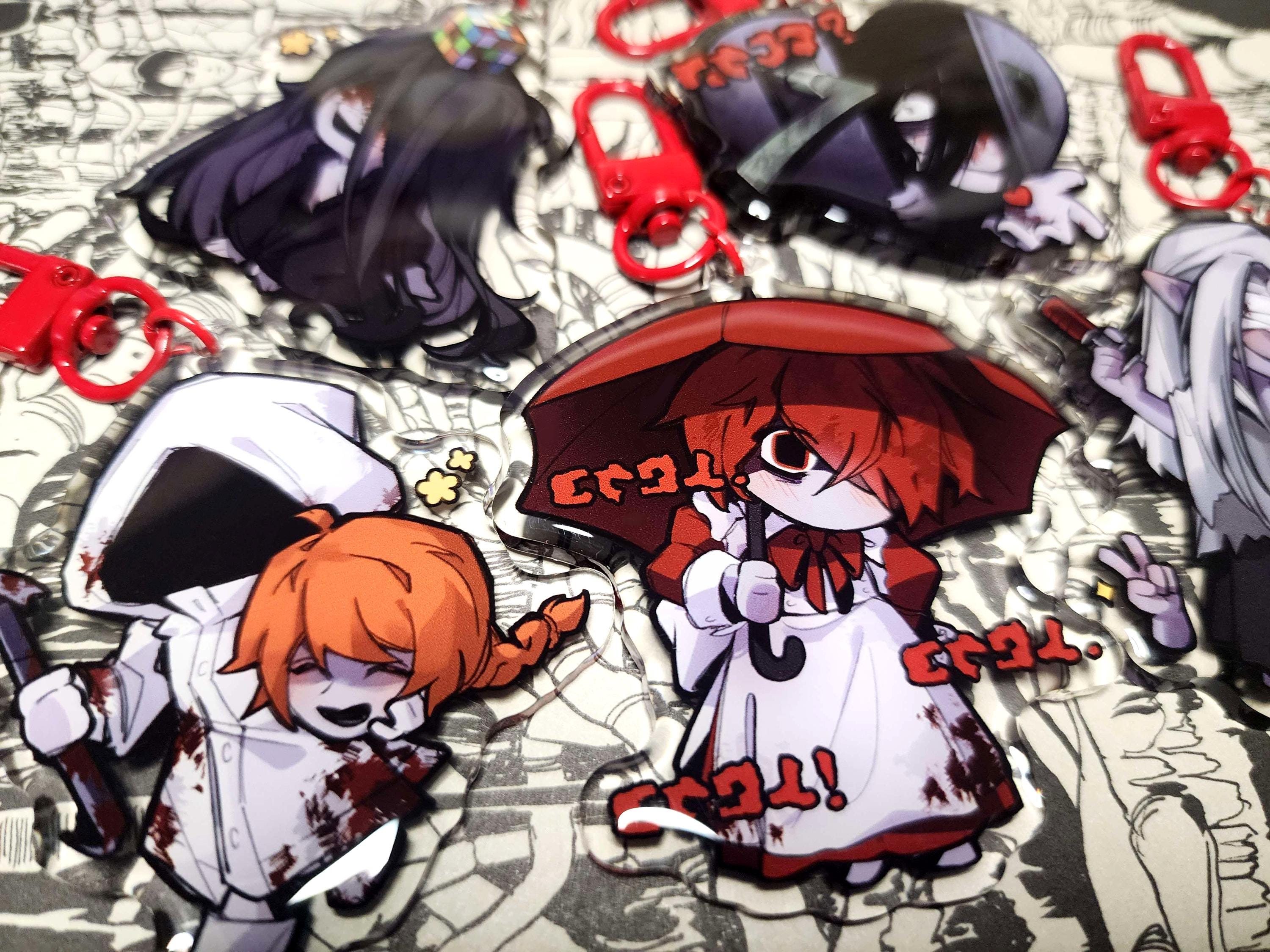 Homicipher Acrylic Charms | Mr. Scarletella, Mr. Crawling
