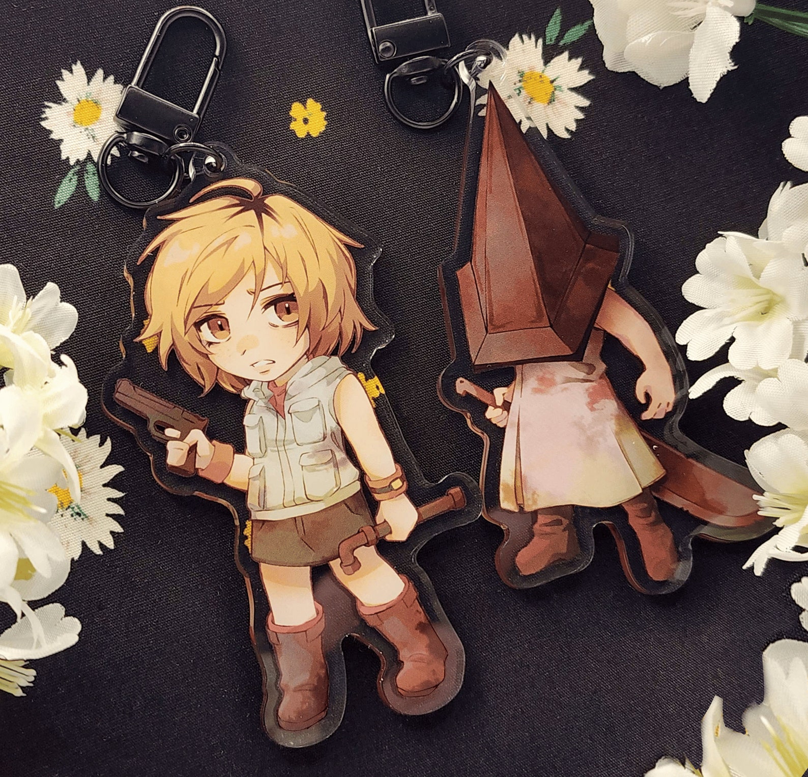 Silent Hill Acrylic Charms 3" | Heather/Cheryl Mason, Pyramid Head