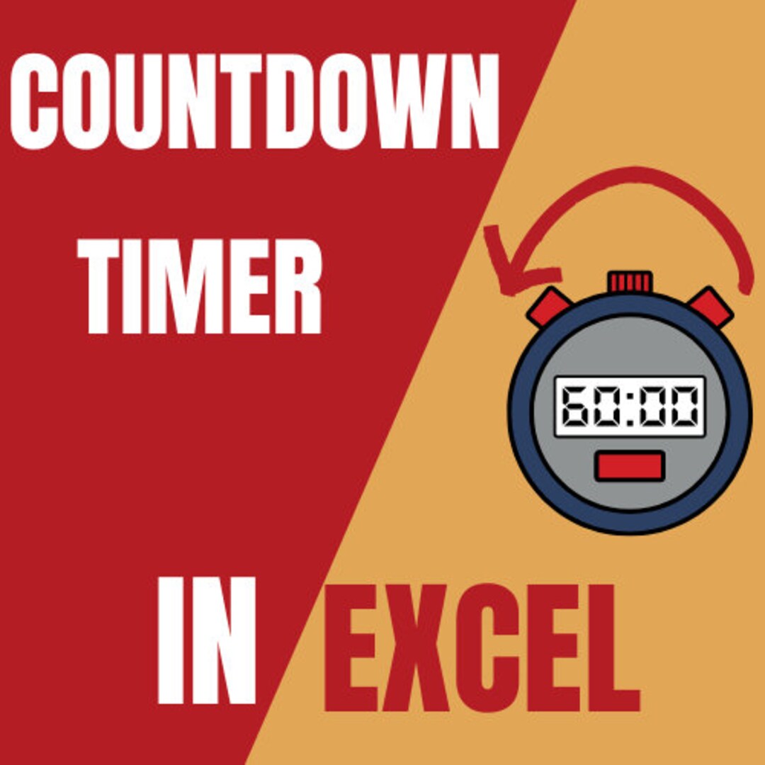 Countdown Timer in excel With VBA. Etsy