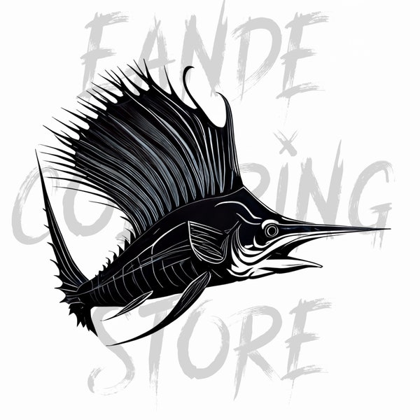 Sailfish SVG, fishing svg, fisherman svg, sailfish vector, sailfish cricut, fish svg, fishing, sailfish clipart