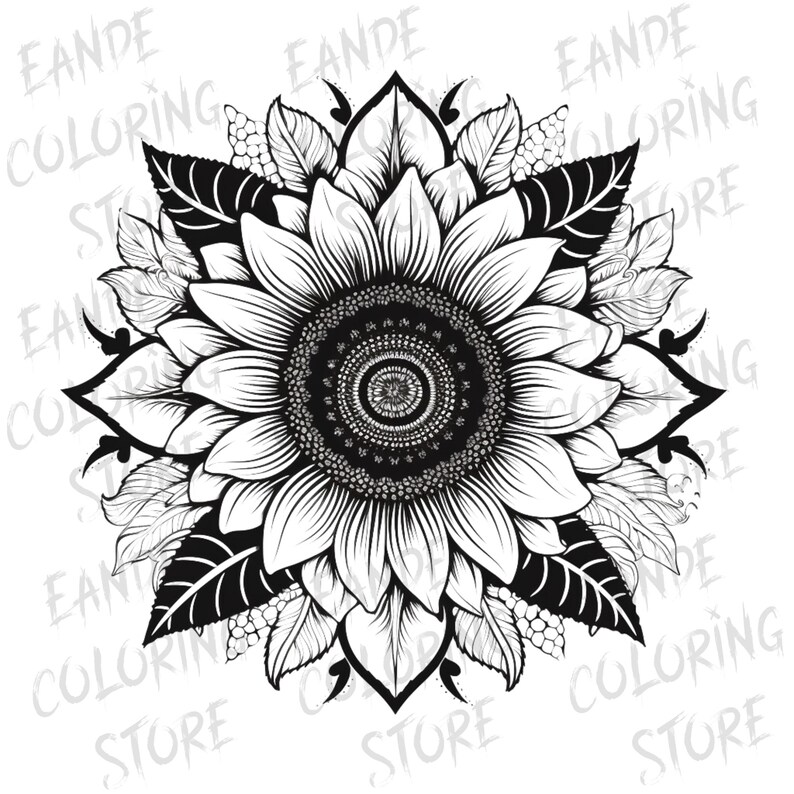 Sunflower SVG Sunflower Mandala SVG Svg Educator Life Etsy