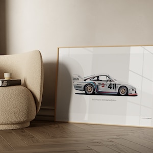Porsche 935 Digital Print, Porsche Wall Art, Porsche Print, Porsche Poster, Porsche 935 Martini