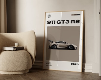 Porsche 911 GT3 RS Print: Car Wall Art (Digital Download)