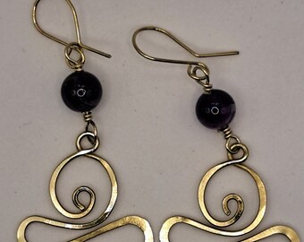 Meditation earrings - Purple