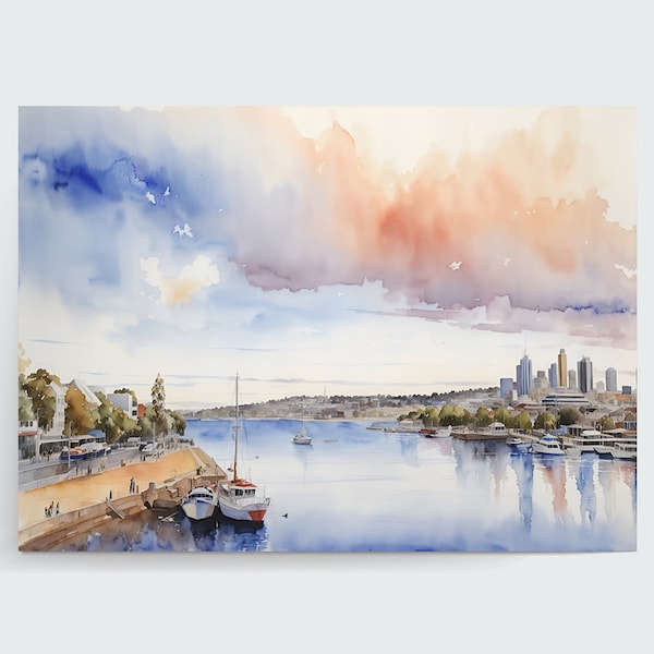 Watercolor Home Etsy