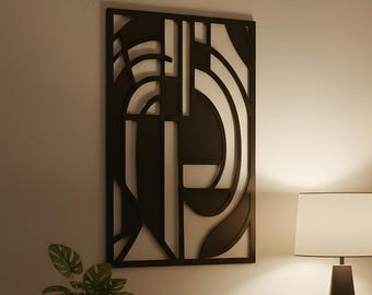 Geometric Metal Wall Art: Charles Rennie Mackintosh Inspired Indoor Outdoor Decor
