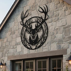 Stag Metal Wall Art - Rustic Cabin & Lodge Decor