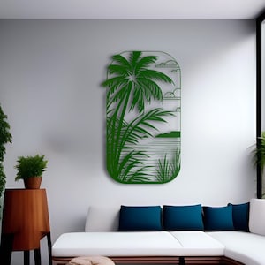 Tropical Paradise Wall Art - A stunning collection of metal artworks inspired by palm trees, abstract tropical landscapes