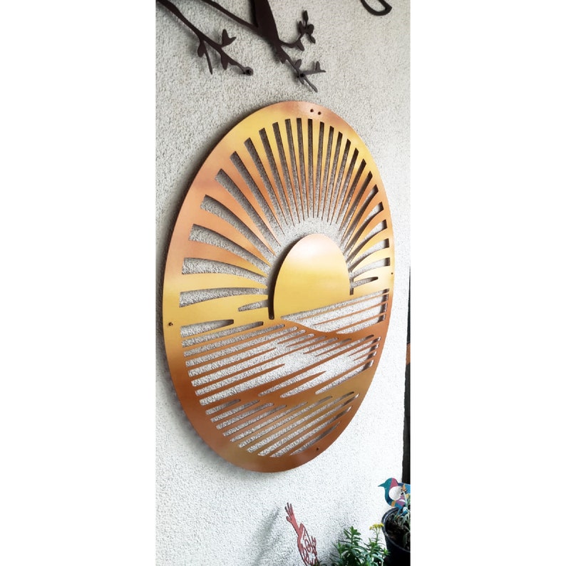 Coastal Large Metal Wall Art Custom Color Metal Wall Art Etsy