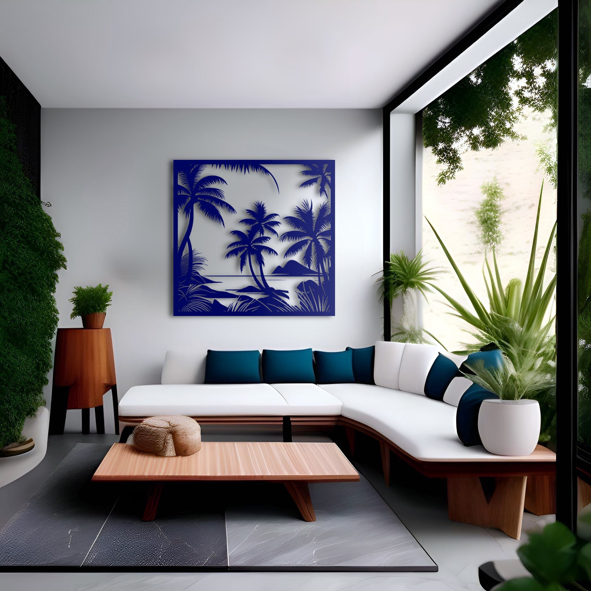 Coastal Landscape Large Metal Wall Art for Outside Oversized Etsy