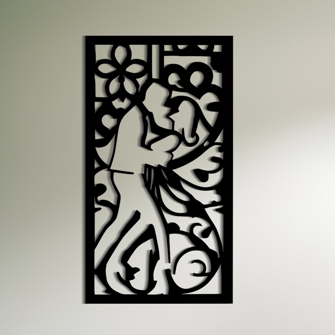 Decorazione Murale In Metallo Con Ballerina – Scultura Artistica Femminile Elegante, Disponibile In 4 Colori E 8 Misure, Ideale Per Soggiorno O Camera