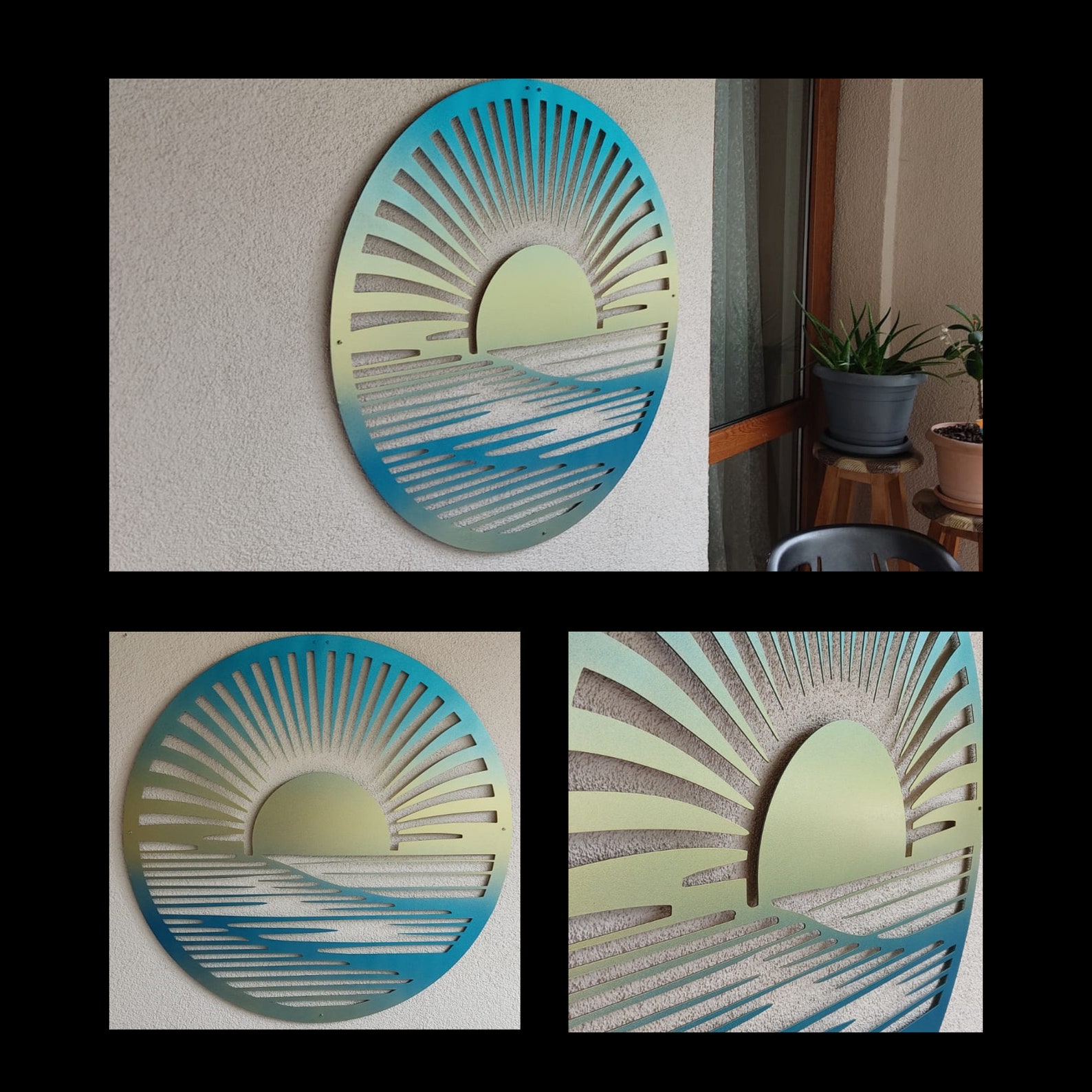 Coastal Large Metal Wall Art Custom Color Metal Wall Art Etsy