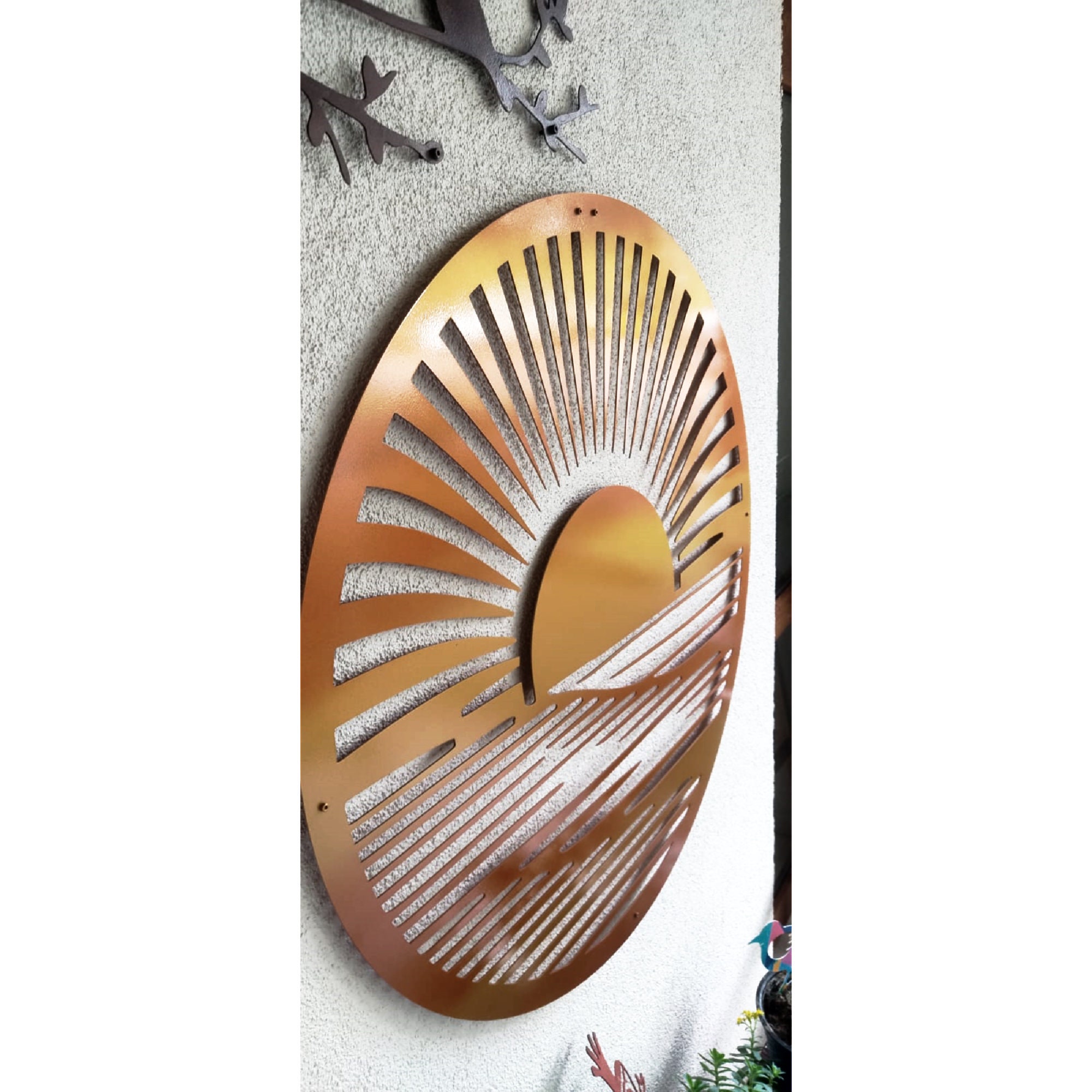 Coastal Large Metal Wall Art Custom Color Metal Wall Art - Etsy