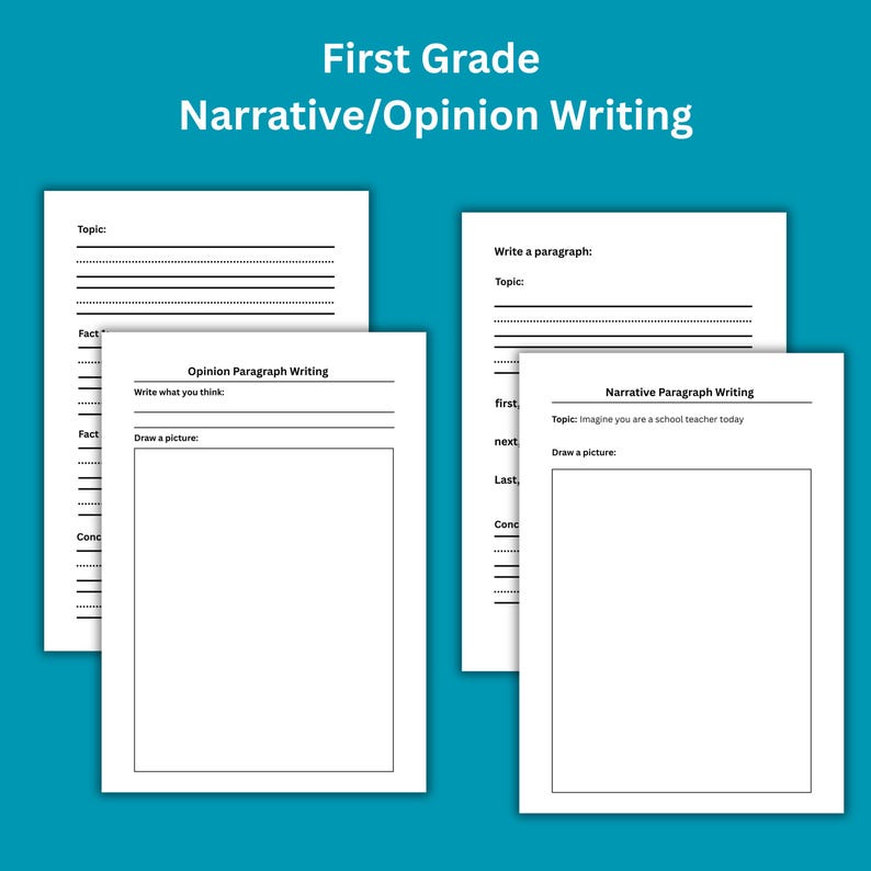1st Grade Grammar & Writing Worksheets: Homeschool Activity (PDF ...
