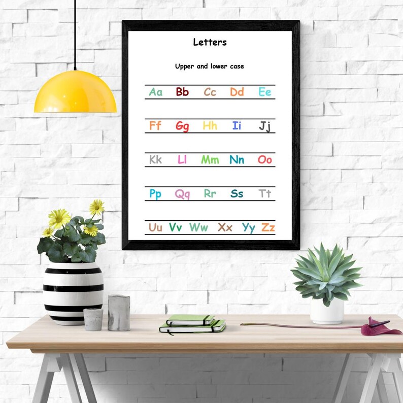 Letters and Numbers Poster Printable PDF | 1 to 20 Numbers Poster and A ...
