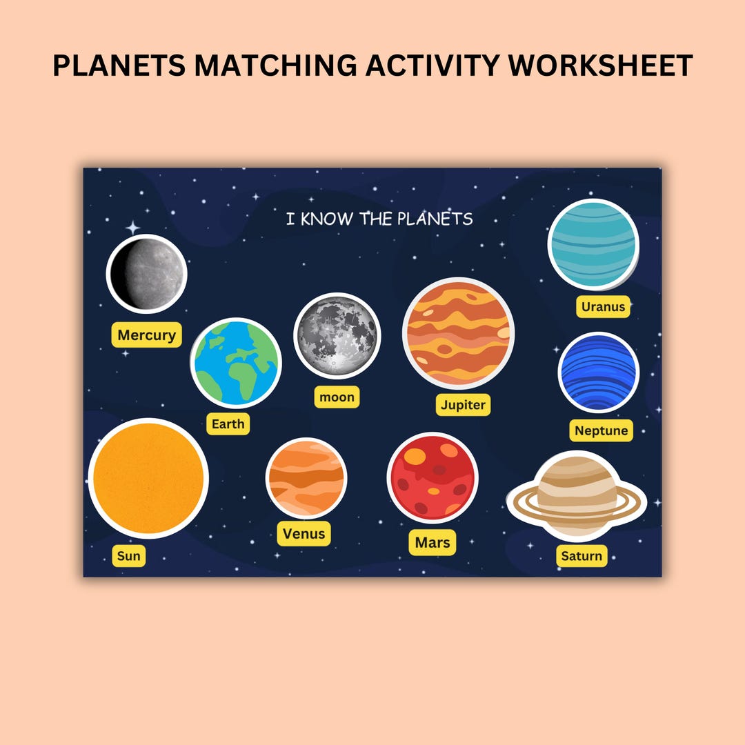 Solar System Worksheet Printable Toddler Montessori Solar System ...