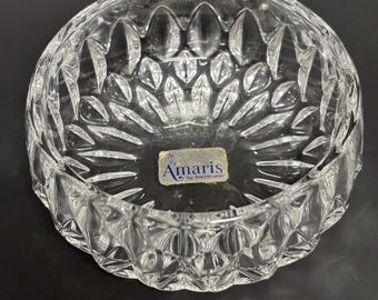 VTG MCM Germany AMARIS by Nachtmann Heavy Clear Glass Trinket Dish