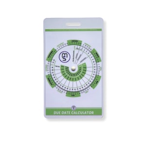 Roue du calculateur de la date d'échéance de la grossesse | Carte de référence sur la profession de sage-femme, carte de badge, sage-femme étudiante, étiquettes de balançoire, lanière et cartes de badge