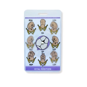 Fetal Position Wheel Tool | Midwifery Reference Card, Badge Card, Student Midwife, Swing Tags, Lanyard and Badge Cards