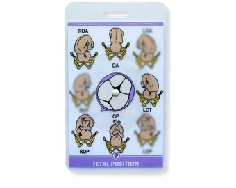 Fetal Position Wheel Tool | Midwifery Reference Card, Badge Card, Student Midwife, Swing Tags, Lanyard and Badge Cards