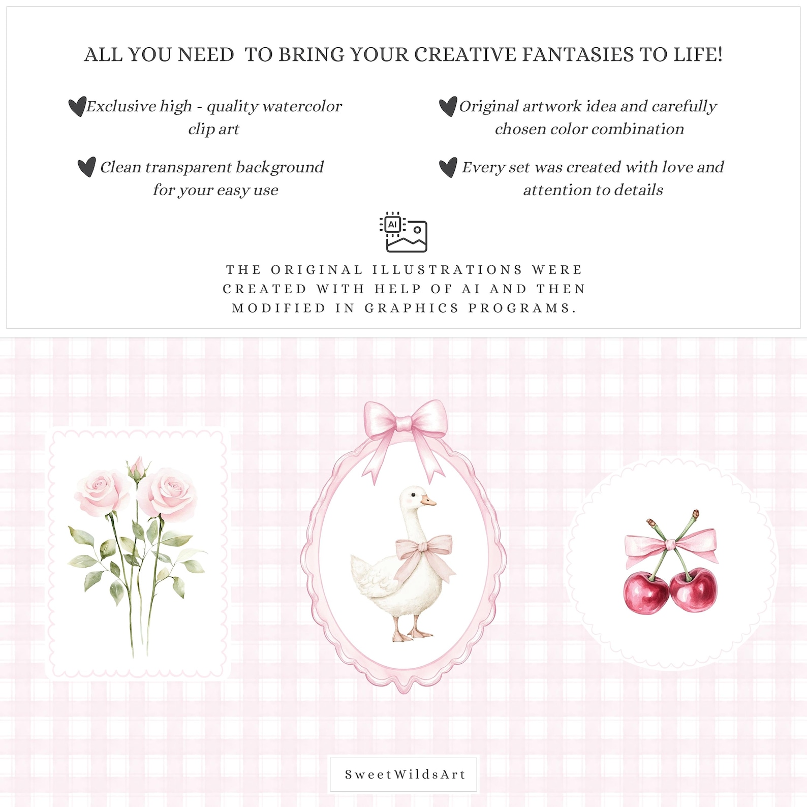 Watercolor Girly Goose Clipart, Pink Silly Goose PNG, Coquette Nursery ...
