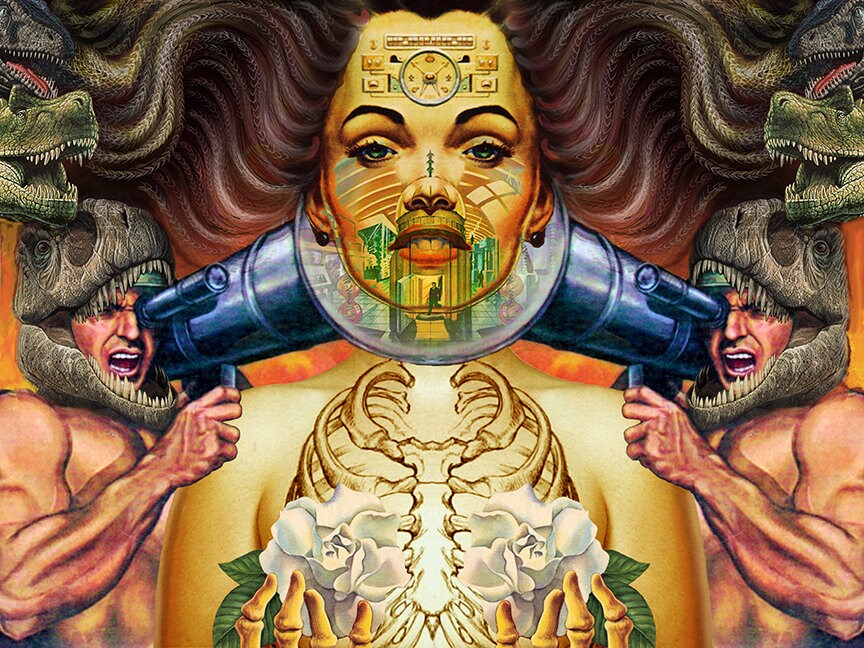 Pulp and Circumstance Print Series:  "American Womanhood" - Large 13x19 in. Signed Print on Watercolor Paper