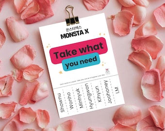Monsta X Poster Take What You Need K-Pop Birthday Gift Monbebe Bias Wrecker Poster Shownu Wonho Minhyuk Hyungwon Kihyun Joohoney IM WENEE MX