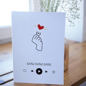 Carte d'anniversaire BIGBANG Carte K-Pop Fan Art de Noël Bang Idol Cadeau de fan Produits dérivés VIP Article de fan Doigt Cœur G-Dragon Taeyang Daesung TOP