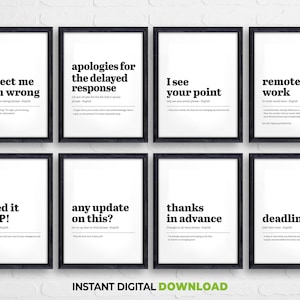 Funny Office Decor, 16 printables office wall art, definition prints, gallery wall set, funny work from home art, sarcastic humor