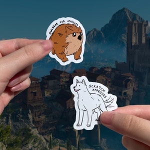 Baldur&#39;s Gate 3 Vinyl Sticker - Owlbear Cub / Scratch (RESTOCKED)