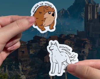 Baldur's Gate 3 Vinyl Sticker - Owlbear Cub / Scratch (RESTOCKED)