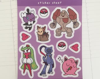 Who's this pokediva? - sticker sheet | pkmn