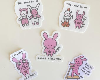 Original Pink Bunny - Vinyl Sticker