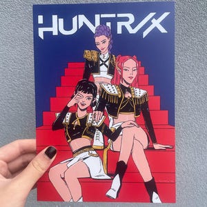 Kpop Demon Hunters A5 Print - Huntrix on the Steps