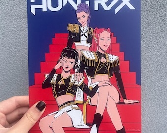 Kpop Demon Hunters A5 Print - Huntrix on the Steps