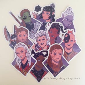Baldur&#39;s Gate 3 Vinyl Sticker - Companions (UPDATED 4 NEW)