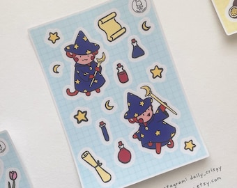 Monkey Magic - sticker sheet [scrapbooking diary journal planner decoration hobonichi]