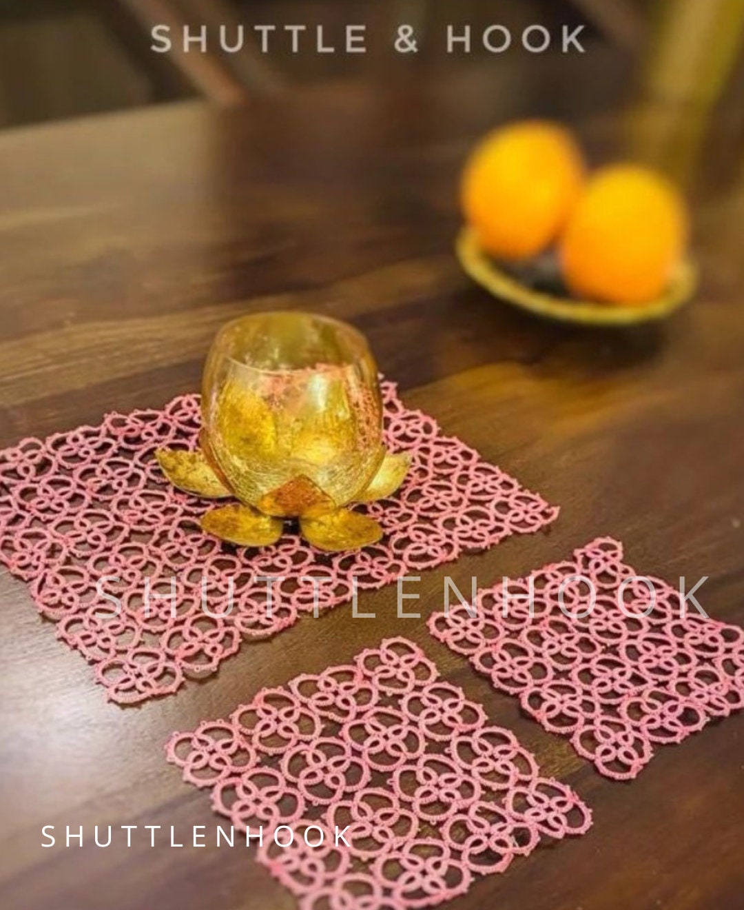 Vintage Styled Square Table Mats set of 3 Etsy