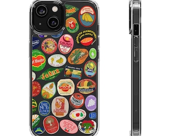 Fruit Sticker Clear Phone Case (iPhone)