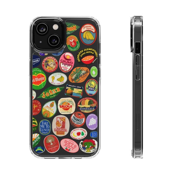 Fruit Sticker Clear Phone Case (iPhone)