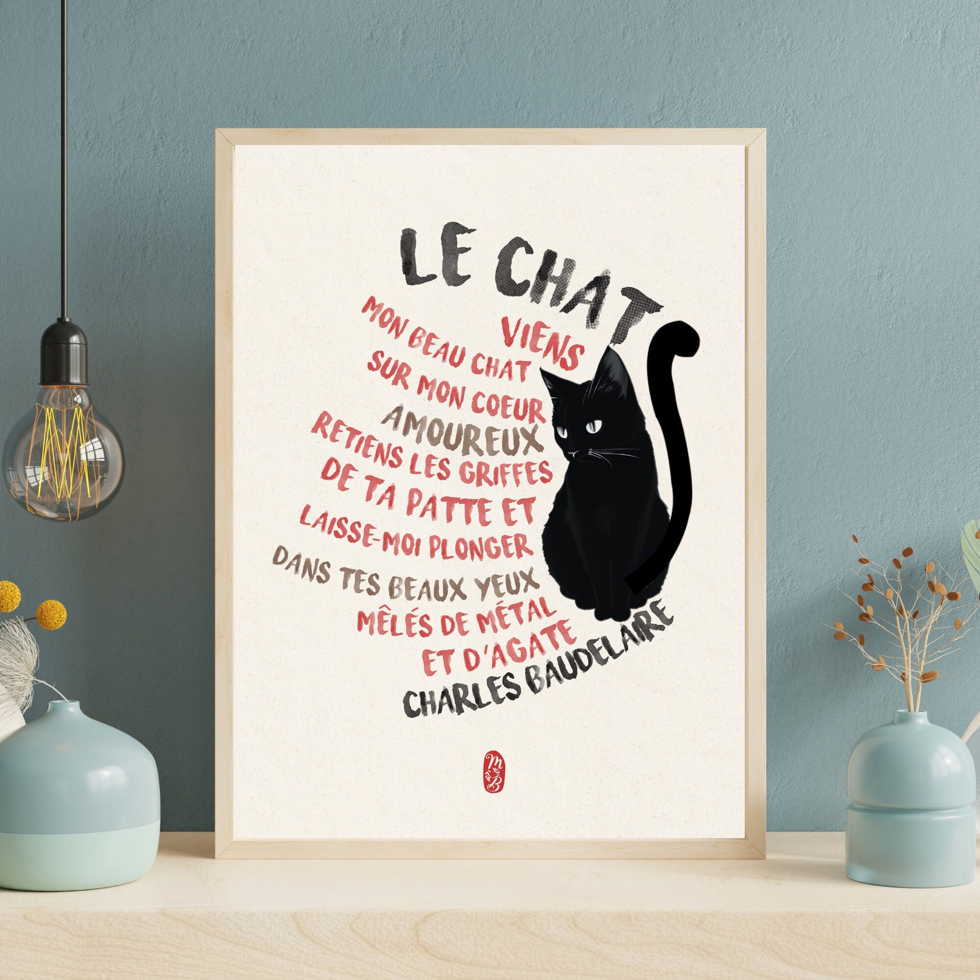 St Charles Lunette Beland Affiche De Chat Noir France